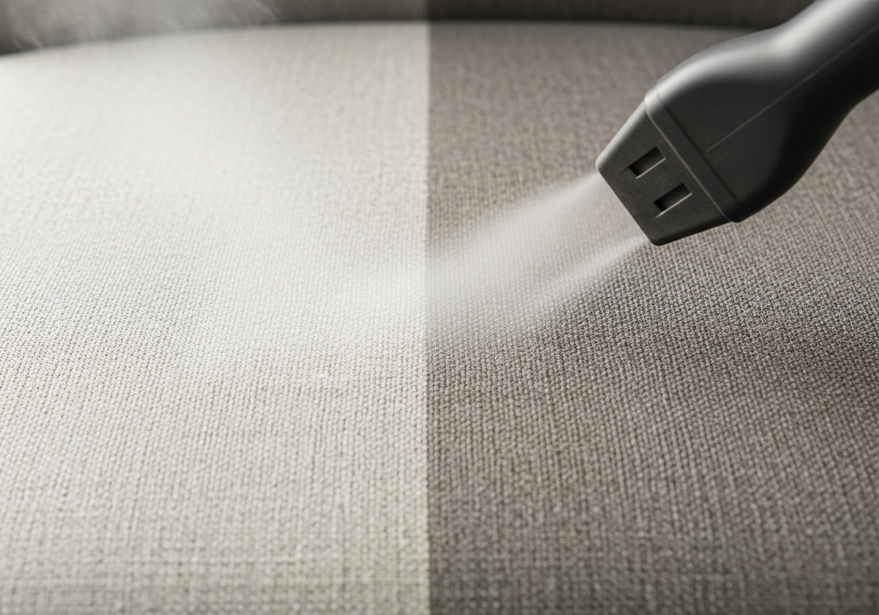 Schoonmaker polijst een marmeren vloer